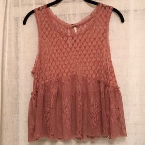 NWOT Free People lace tank✨